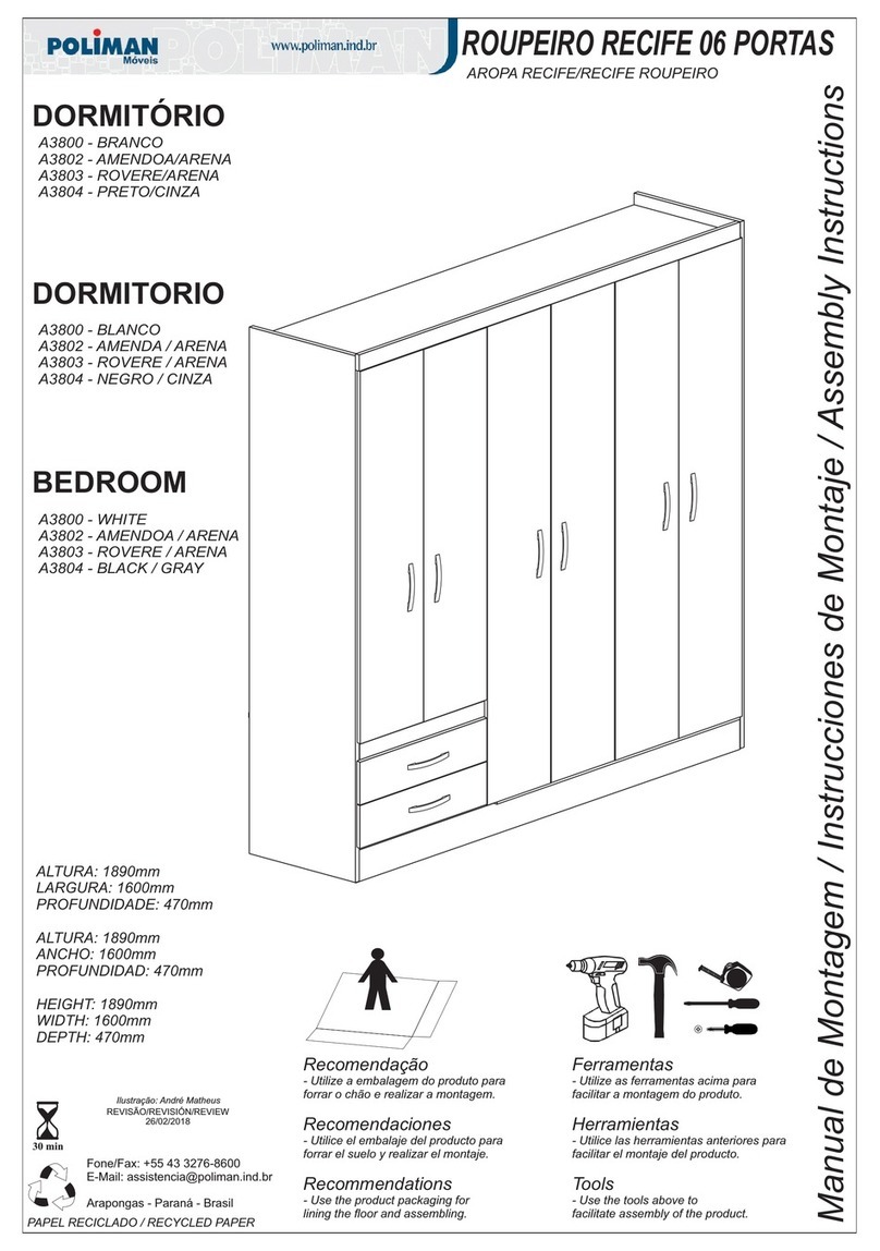 Poliman Moveis A3802 User manual
