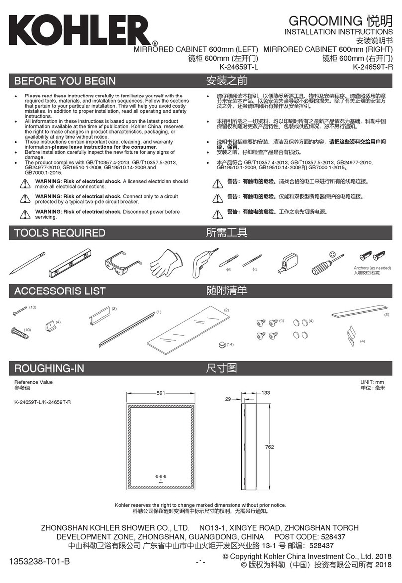 Kohler K-24659T-L User manual