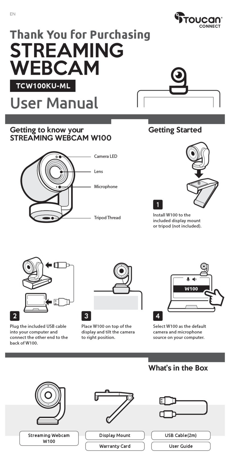 Toucan TCW100KU-ML user manual