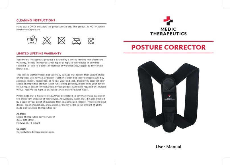 Medic Therapeutics POSTURE CORRECTOR user manual Medic Therapeutics POSTURE CORRECTOR user manual