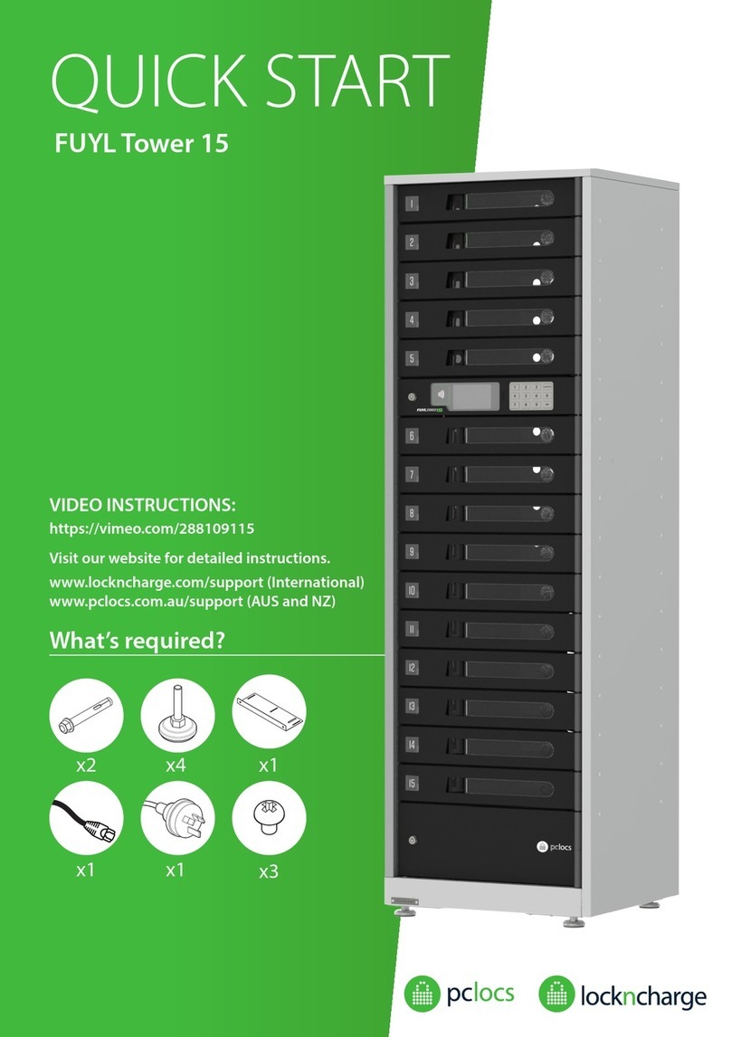 PC Locs lockncharge FUYL Tower 15 instructions