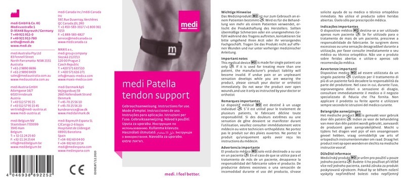medi Patella tendon support User manual