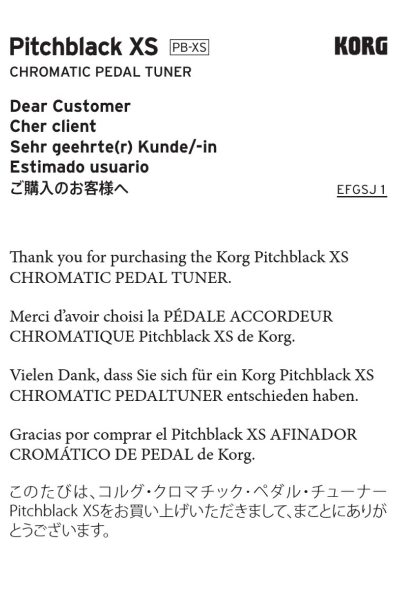 Korg Pitchblack XS manual