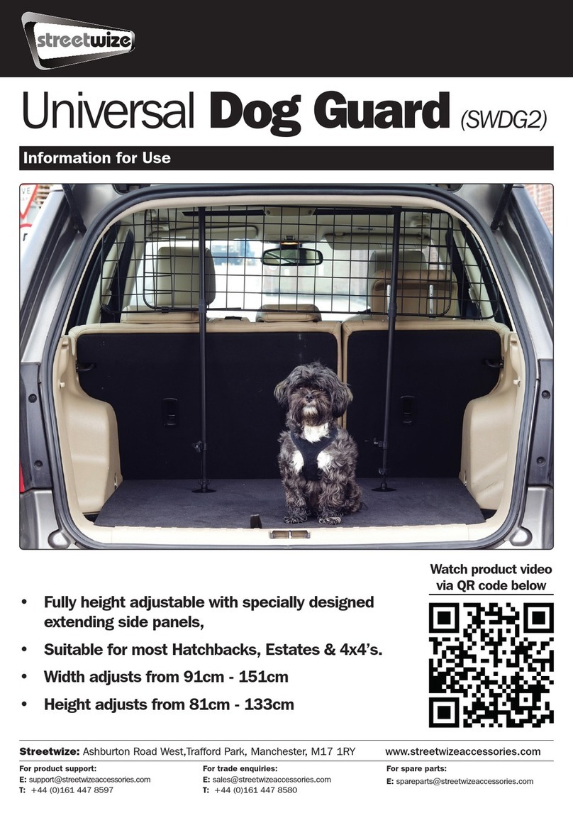 Streetwize Universal Dog Guard INFORMATION FOR USE Streetwize Universal Dog Guard INFORMATION FOR USE