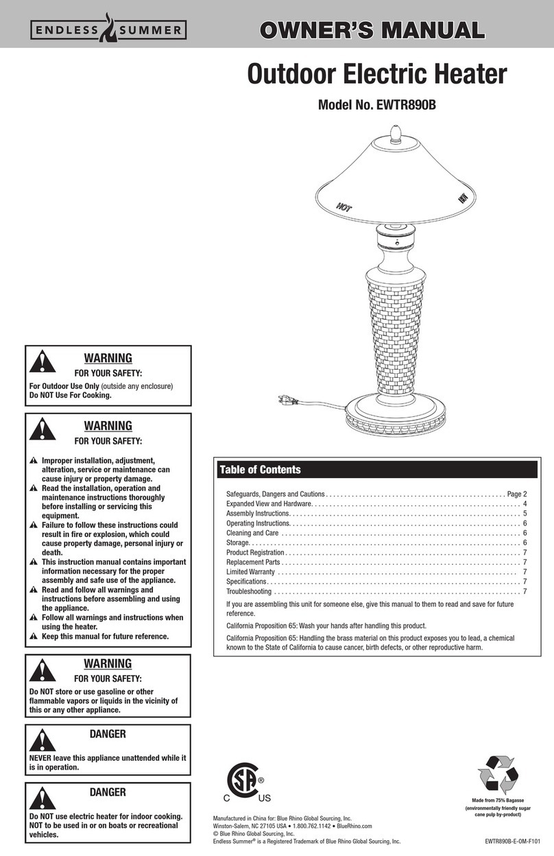 Endless Summer EWTR890B owner's manual