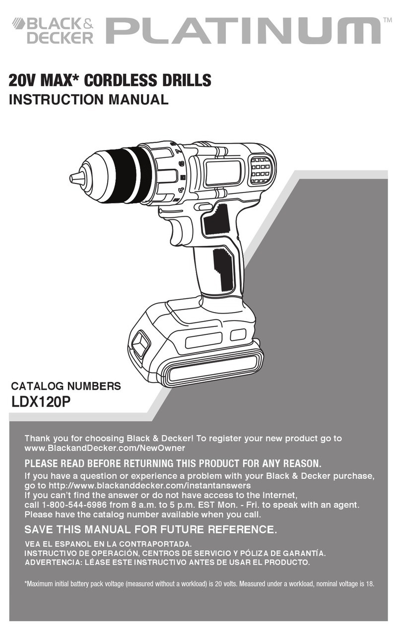 Black & Decker Platinum LDX120P User manual