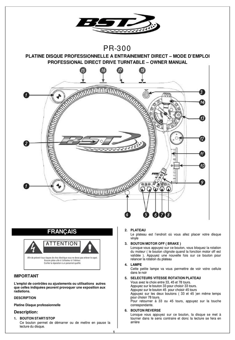 BST PR-300 User manual
