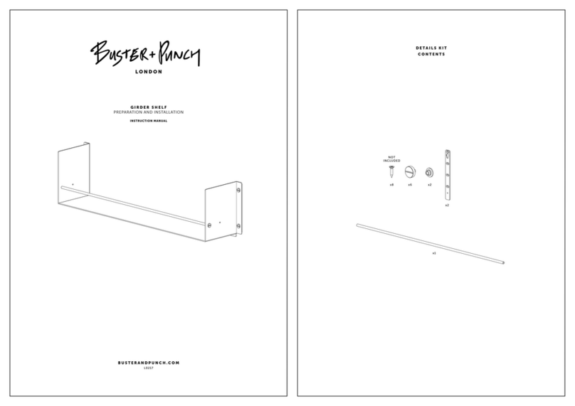 Buster+Punch GIRDER SHELF Preparation and installation guide Buster+Punch GIRDER SHELF Preparation and installation guide