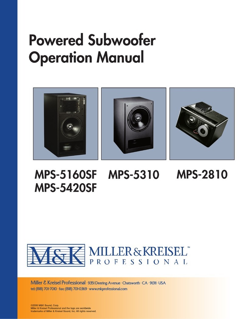 Miller & Kreisel Sound MPS-5160SF User manual