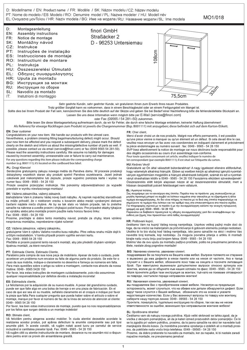 Finori MO1/018 User manual