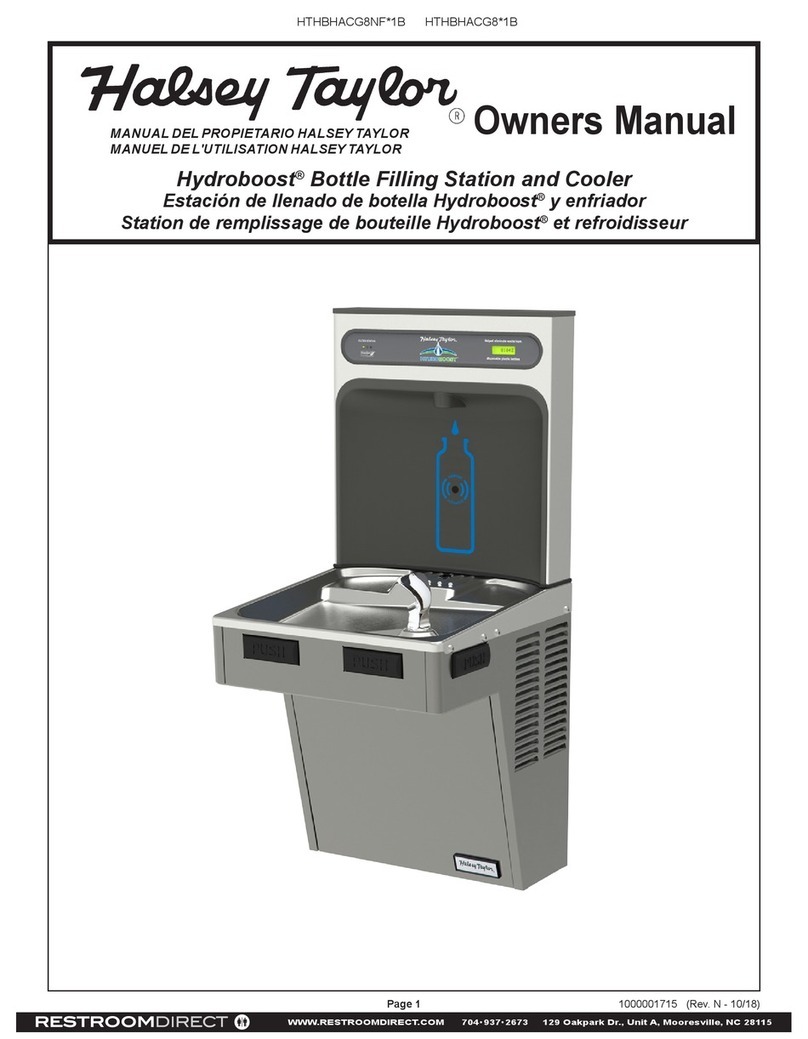 Restroomdirect Halsey Taylor Hydroboost HTHBHACG8NF 1B... owner's manual