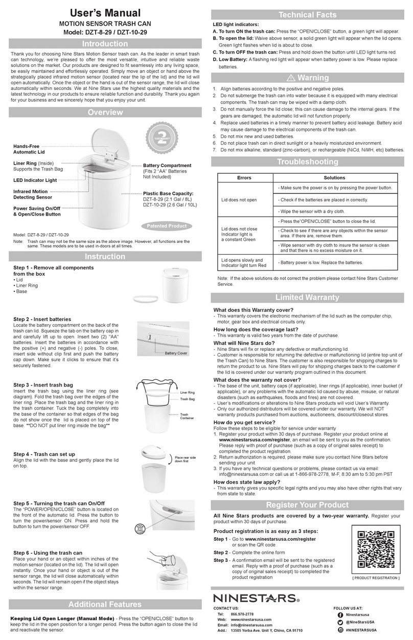 Ninestars DZT-10-29 user manual