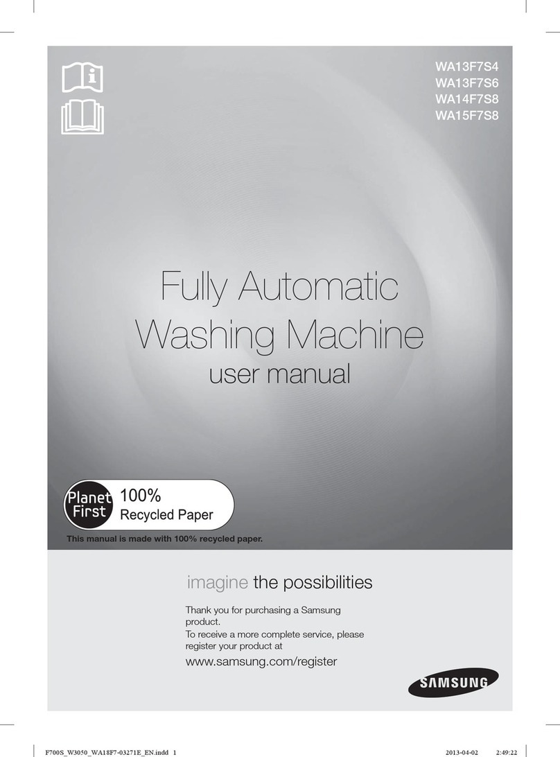 Samsung WA13F7S4 User manual Samsung WA13F7S4 User manual