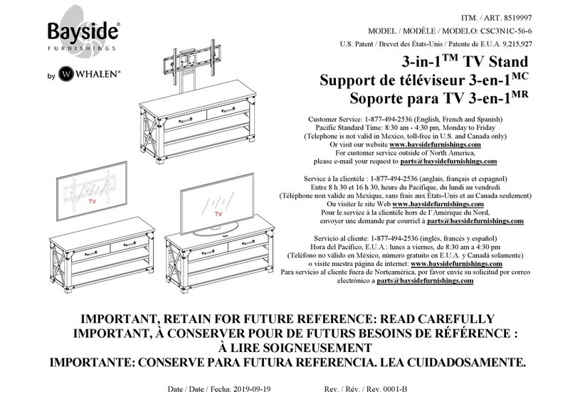 Whalen Bayside FURNISHINGS CSC3N1C-56-6 User manual Whalen Bayside FURNISHINGS CSC3N1C-56-6 User manual