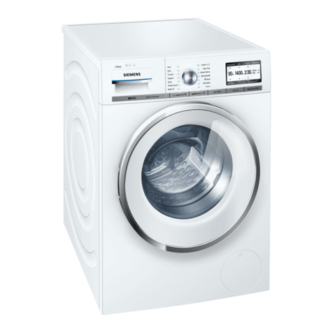 Siemens WM14Y891GB Instruction manual and installation instructions Siemens WM14Y891GB Instruction manual and installation instructions