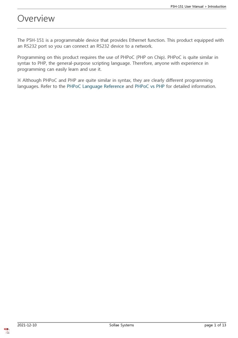 Sollae Systems P5H-151 manual