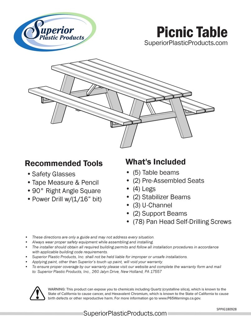 Superior Picnic Table manual
