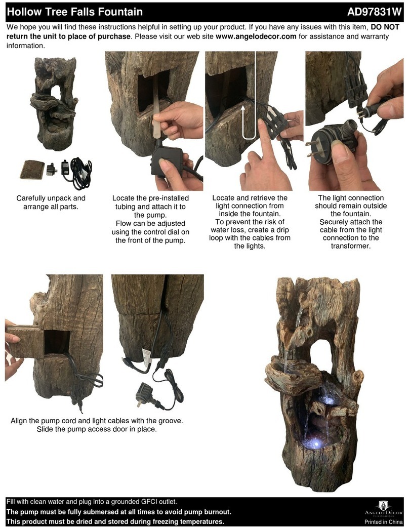 Angelo Decor Hollow Tree Falls User manual