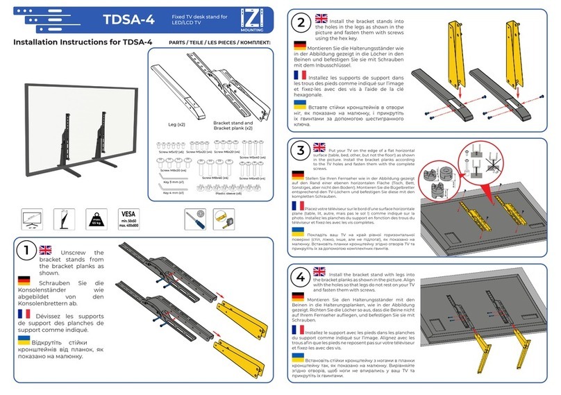 MN Mounting Solutions TDSA-4 installation instructions