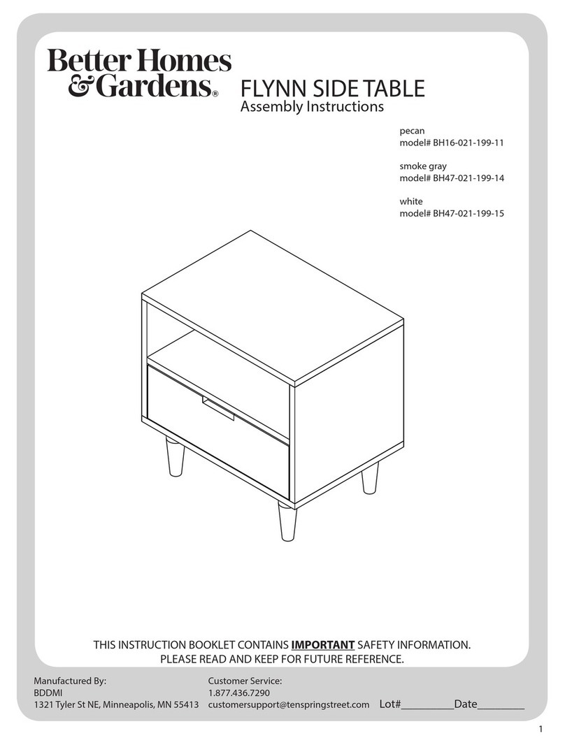 Better Homes and Gardens FLYNN BH16-021-199-11 Assembly instructions