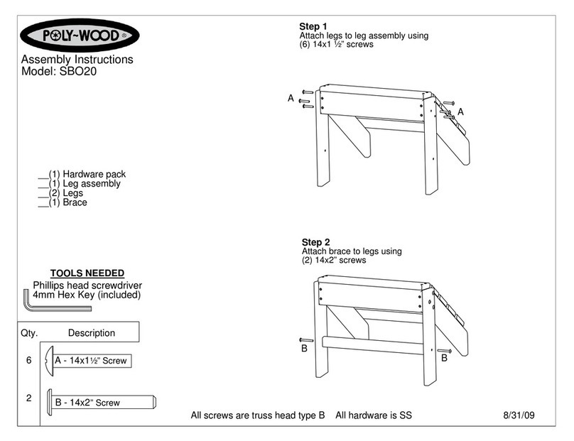 Polywood SBO20 Assembly instructions Polywood SBO20 Assembly instructions
