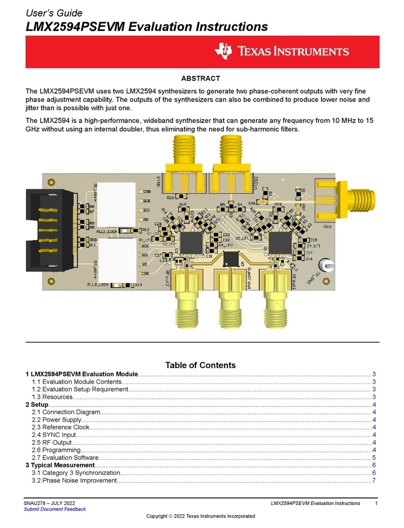 Texas Instruments LMX2594PSEVM User manual