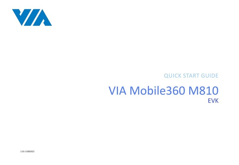 VIA Technologies Mobile360 M810 quick start guide