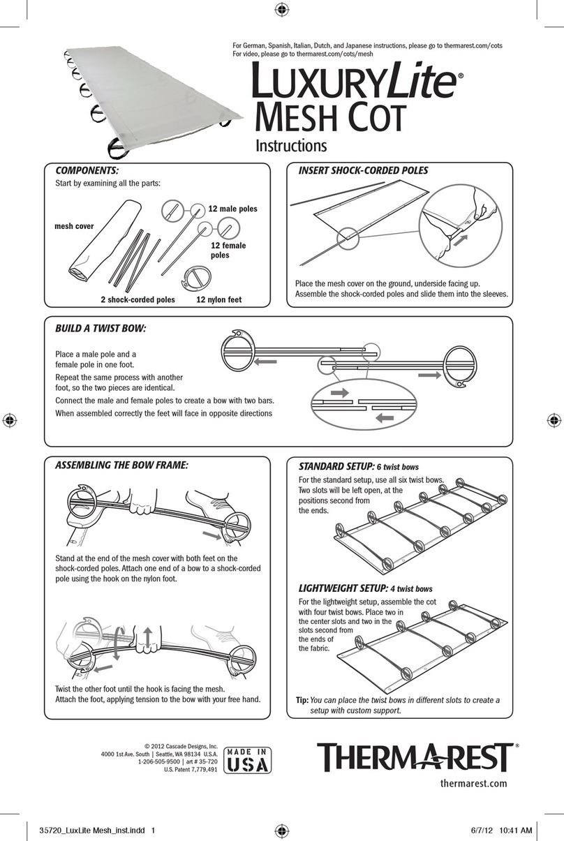 Thermarest LUXURYLite Mesh Cot instructions