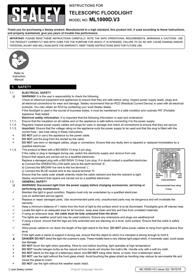Sealey ML1000D.V3 instructions