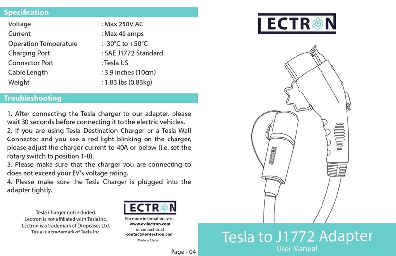 Lectron Tesla to J1772 Adapter user manual