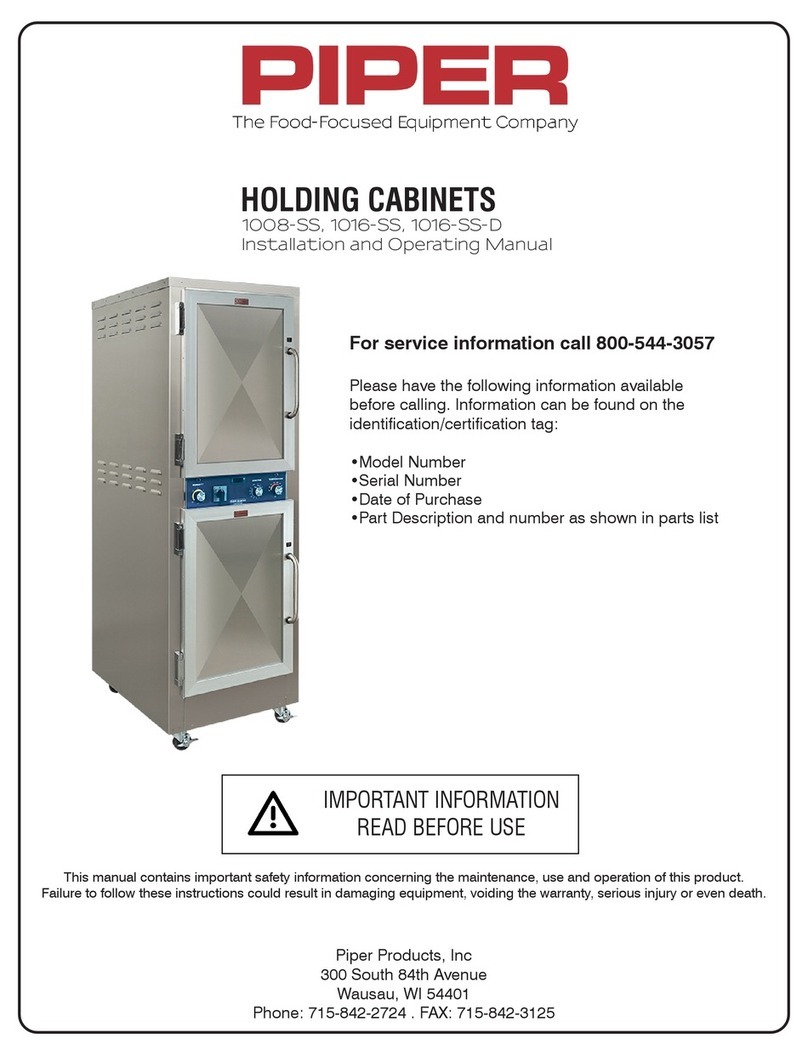 Piper 1008-SS Installation and operating manual