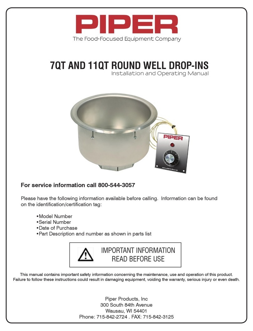 Piper 7QT-D-T-R-120 Installation and operating manual