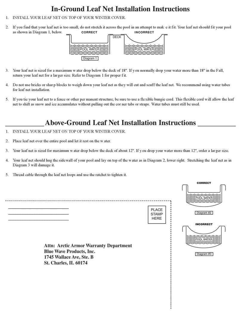 Blue Wave Arctic Armor Leaf Net installation instructions