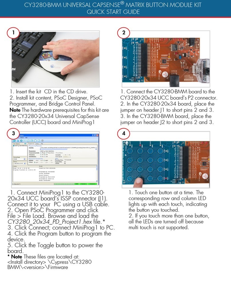 Cypress UNIVERSAL CAPSENSE CY3280-BMM User manual