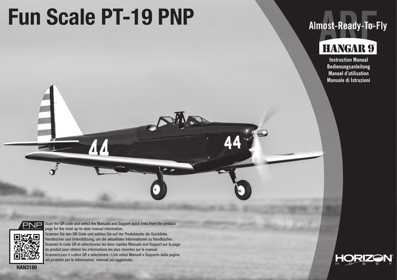 Horizon Hobby HANGAR 9 Fun Scale PT-19 PNP instruction manual