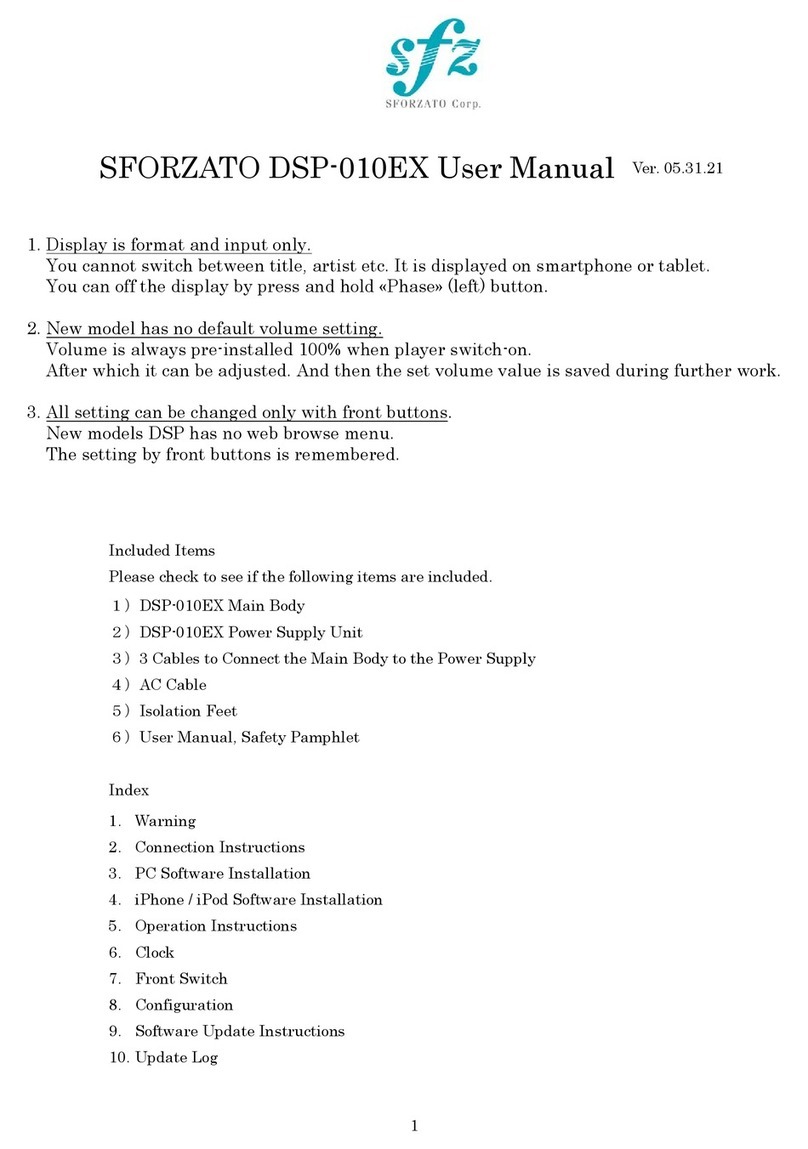 SFORZATO DSP-010EX user manual