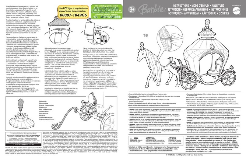 Mattel Barbie M9514 instructions