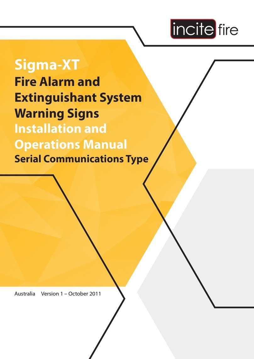 Incite Fire Sigma-XT Installation and operation manual Incite Fire Sigma-XT Installation and operation manual