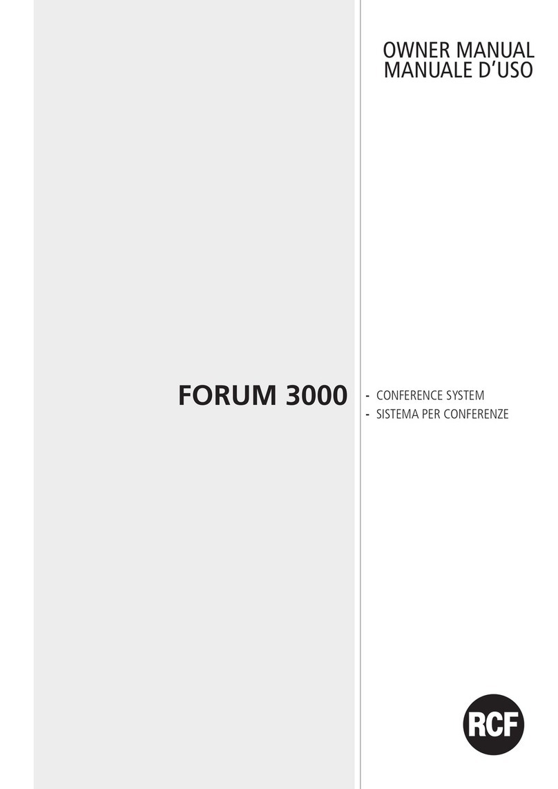 RCF FORUM 3000 owner's manual