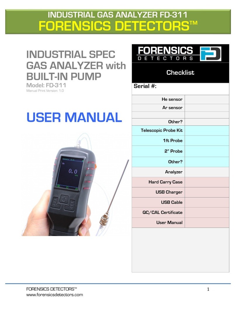 FORENSICS DETECTORS FD-311 user manual