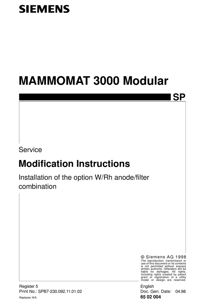 Siemens MAMMOMAT 3000 Modular User manual