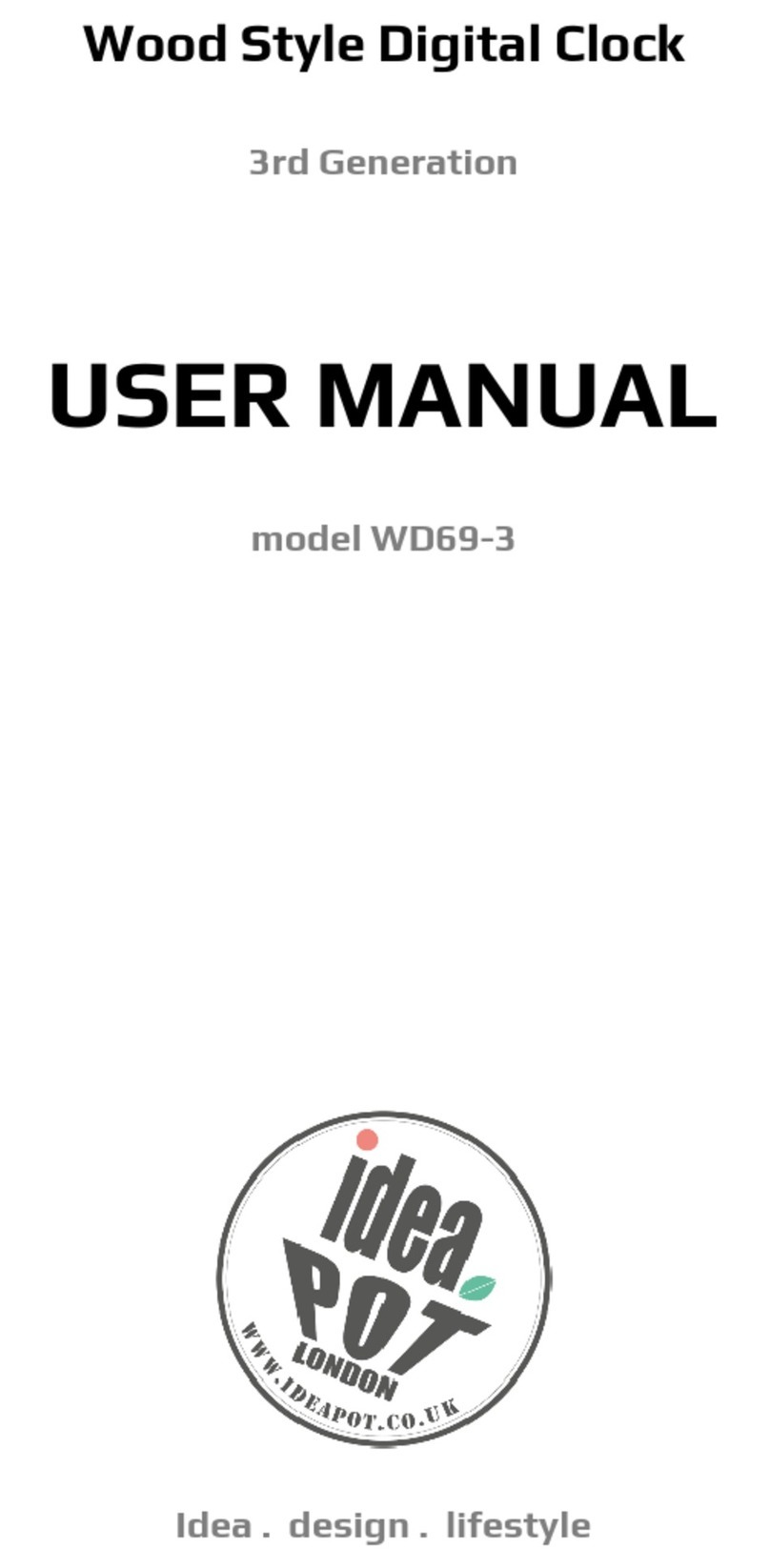 ideaPOT WD69-3 user manual