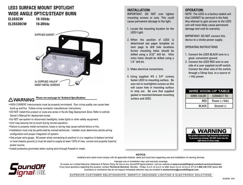 Soundoff Signal EL3SSCW quick start guide