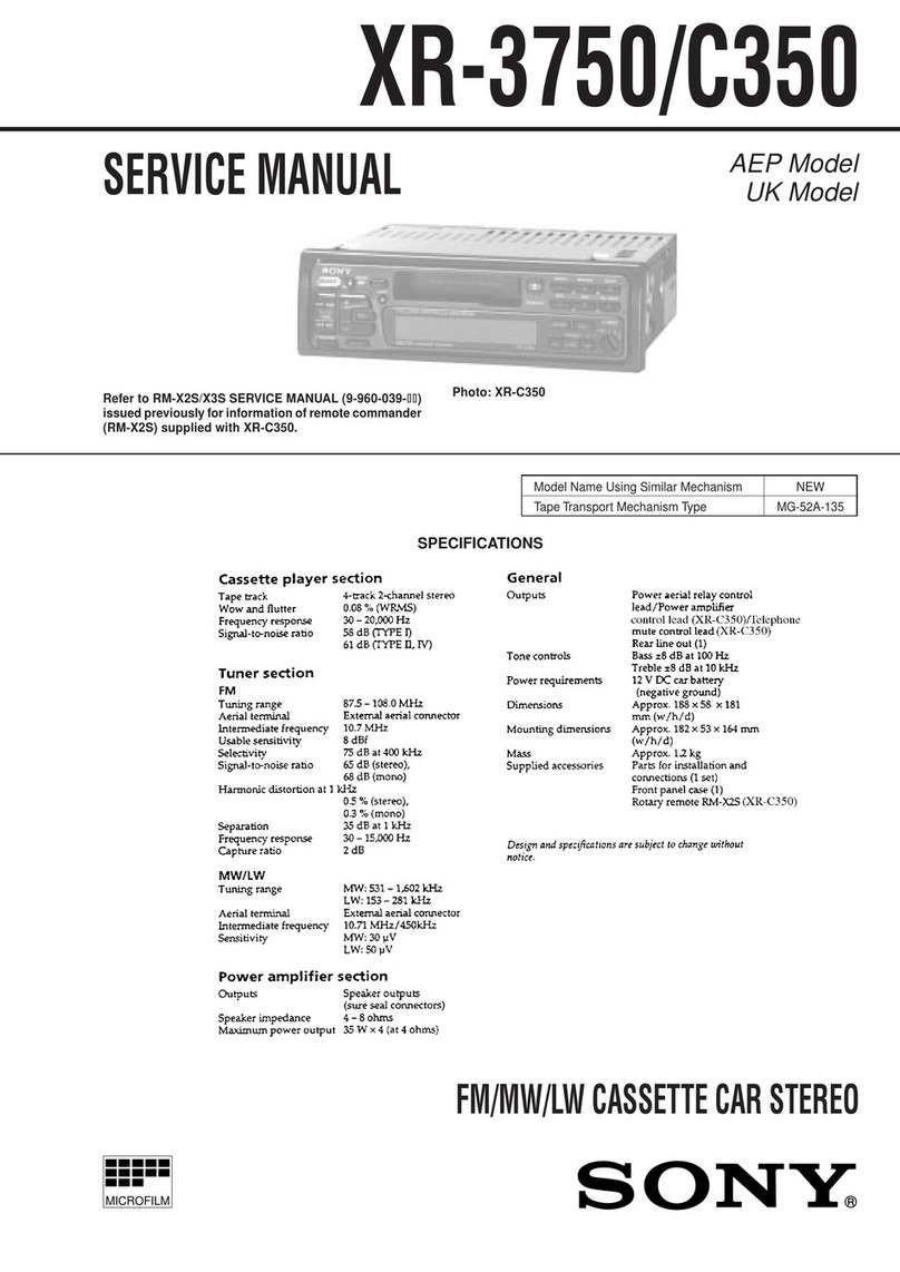 Sony XR-3750 User manual