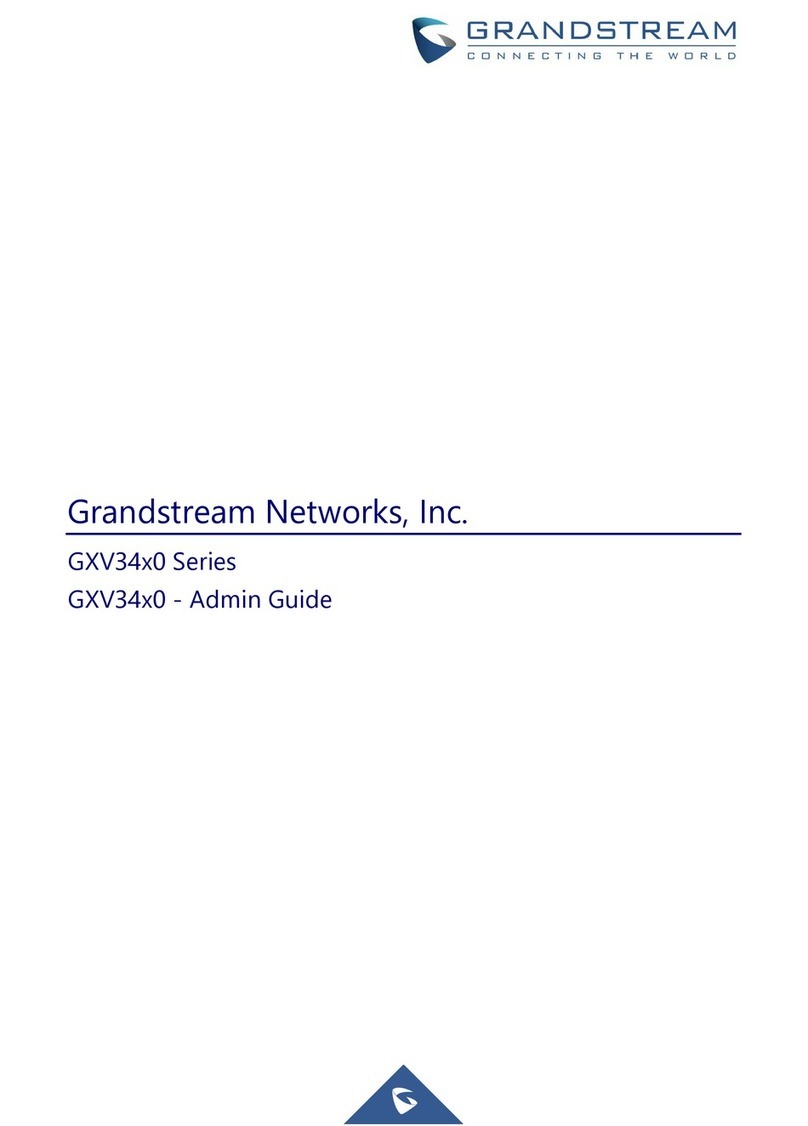 Grandstream Networks GXV34 0 Series User manual Grandstream Networks GXV34 0 Series User manual