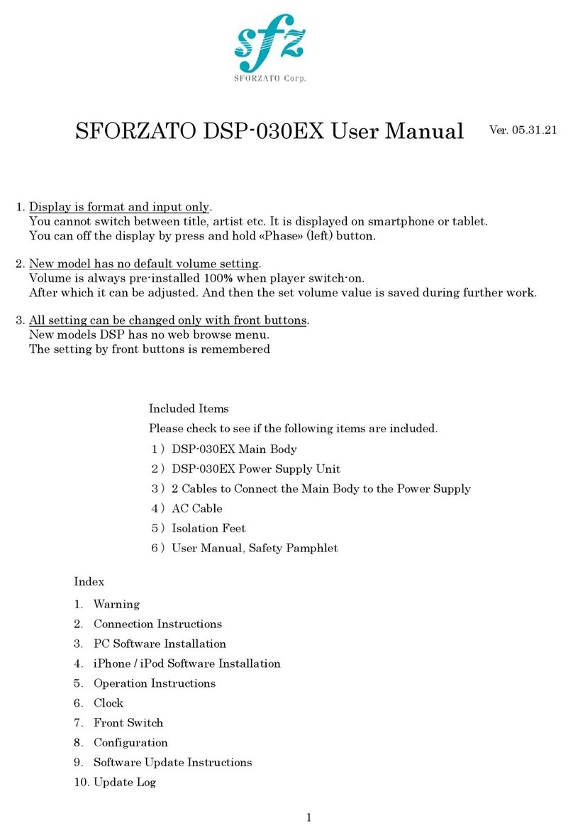 SFORZATO DSP-030EX user manual