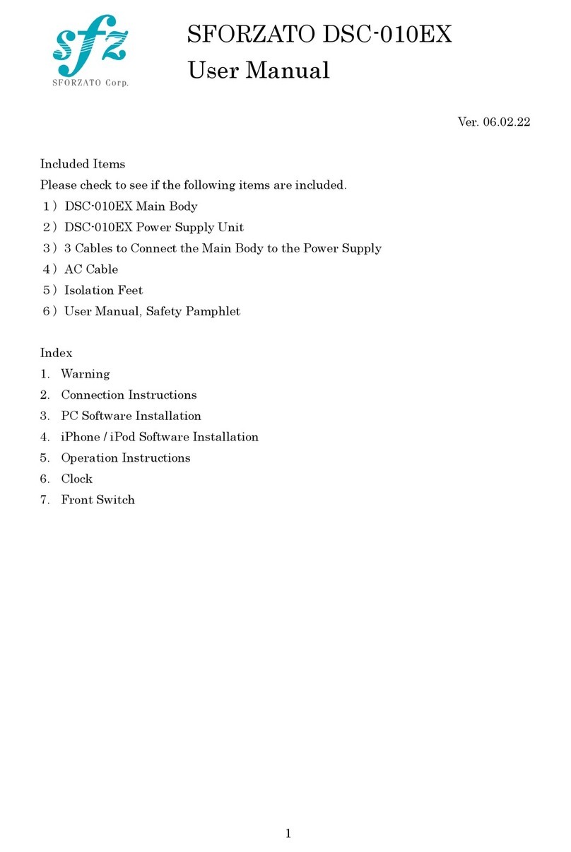 SFORZATO DSC-010EX user manual