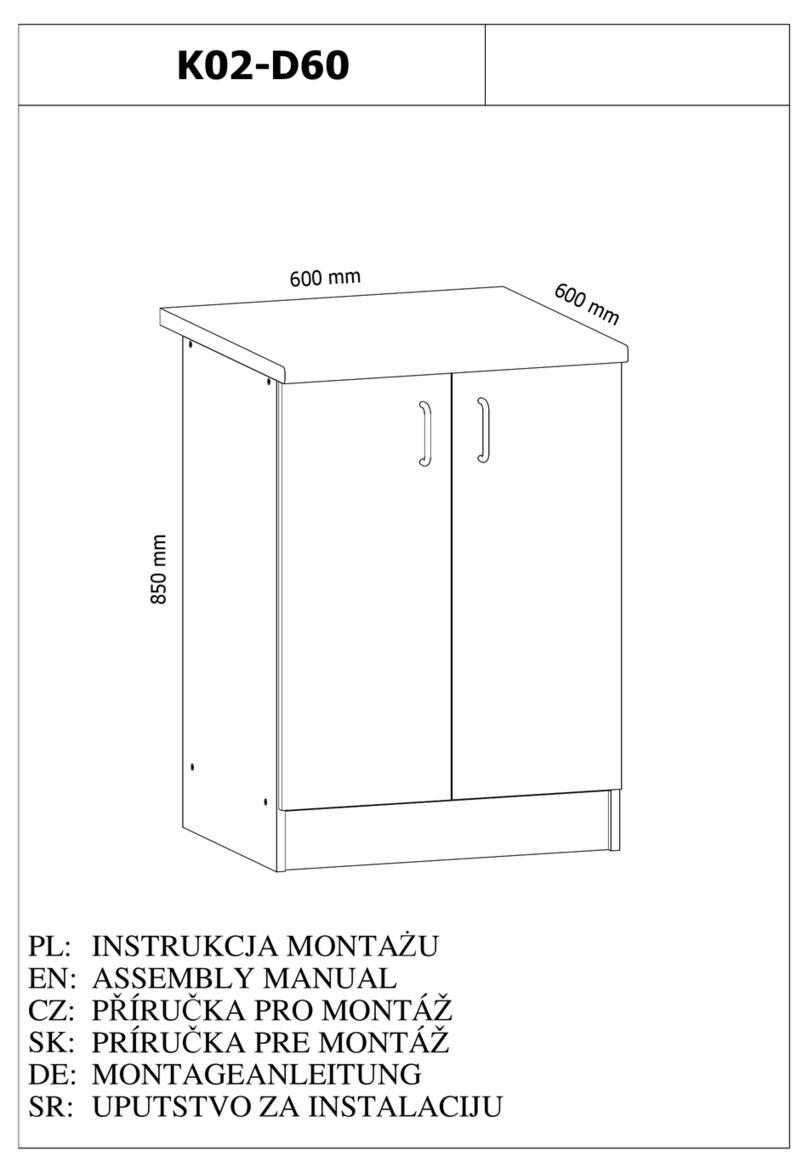 GALA MEBLE K02-D60 Assembly manual GALA MEBLE K02-D60 Assembly manual