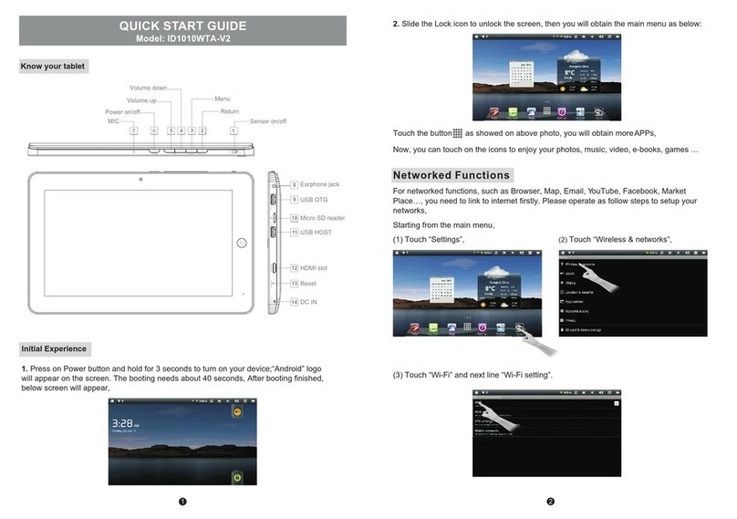 Sungale ID1010WTA-V2 quick start guide