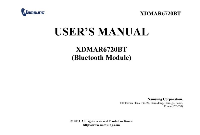 Namsung XDMAR6720BT user manual